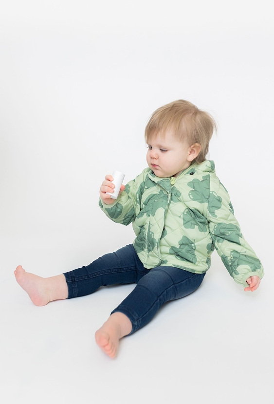 Pikowane kurtka przejściowa w słoniki