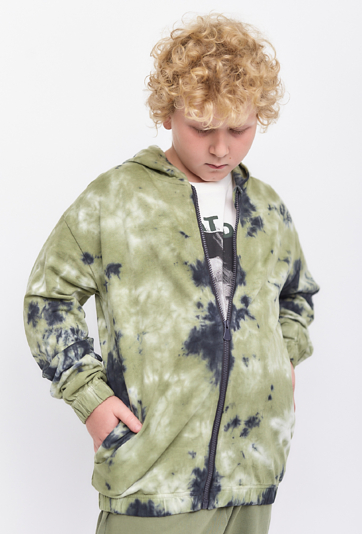 Bluza dresowa rozpinana - kamuflage - zielona - 5.10.15.