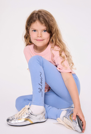 Legginsy dziewczęce z delikatnym napisem
