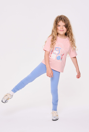 Legginsy dziewczęce z delikatnym napisem