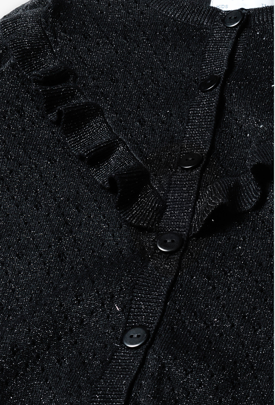 Kardigan dziewczęcy z połyskiem