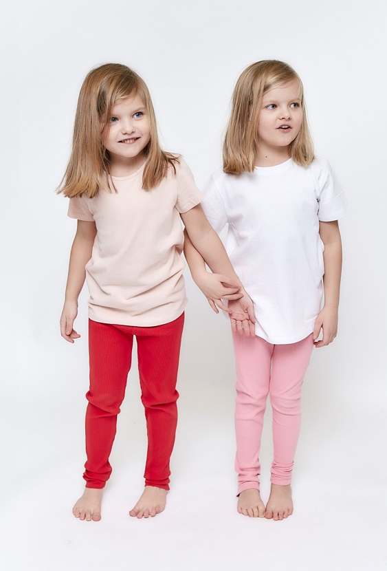 Zestaw 2 par legginsów dla dziewczynki – prążkowane