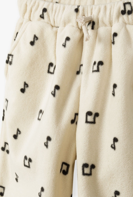 Beżowe, polarowe spodnie dresowe  - 5.10.15.