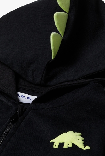 Czarna bluza dresowa dla chłopca - Dino - 5.10.15.