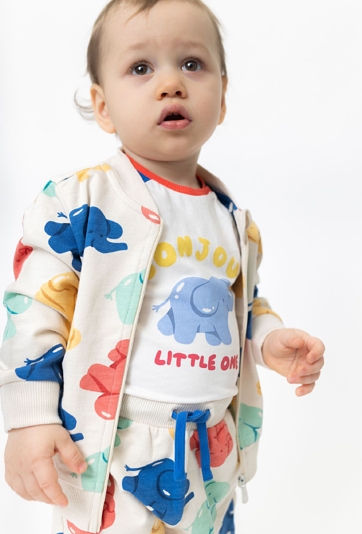 Bluza dresowa niemowlęca w słoniki - 5.10.15.