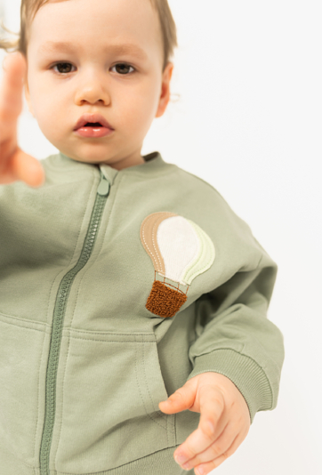 Bluza niemowlęca rozpinana na stójce