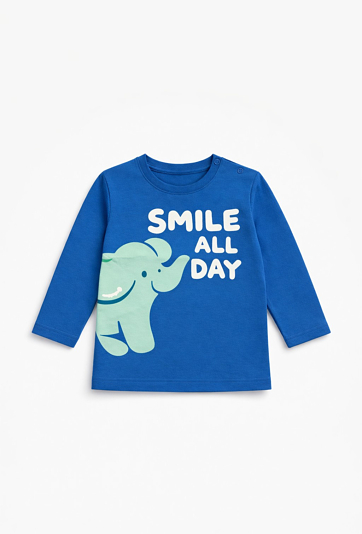 Niebieska bluza niemowlęca ze słonikiem