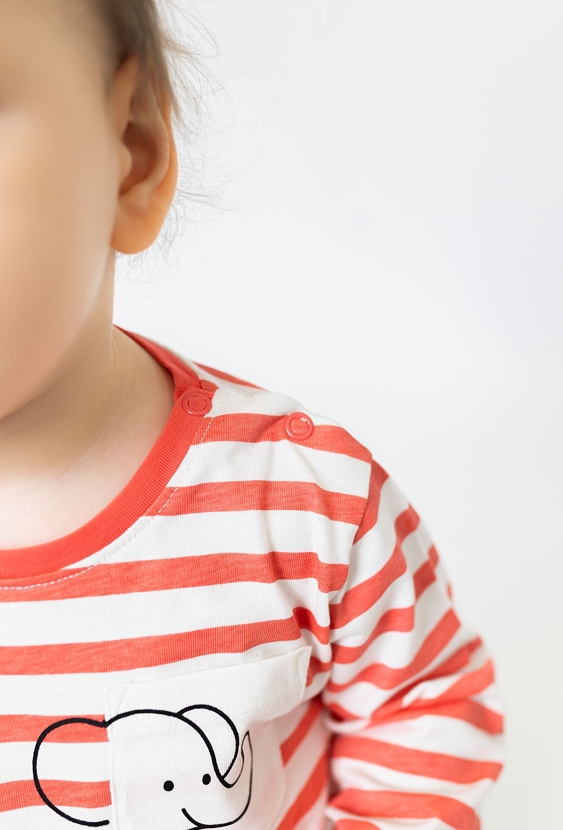 Bluzka dla niemowlaka - bawełniana w paski