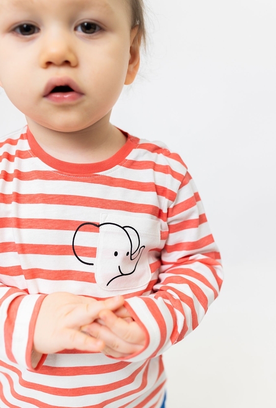 Bluzka dla niemowlaka - bawełniana w paski