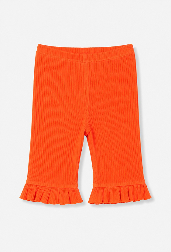 Legginsy dziewczęce 1/2 z falbanką