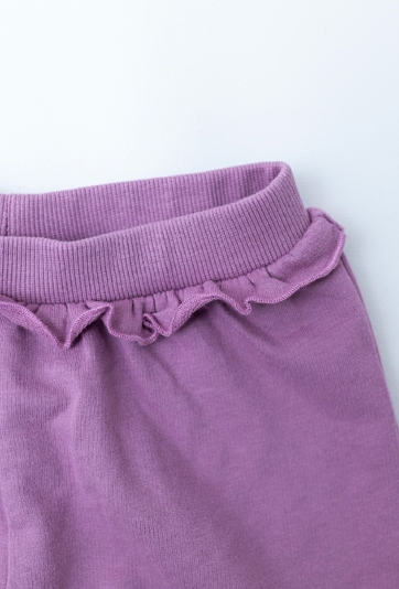 Spodnie dresowe z falbanką w pasie