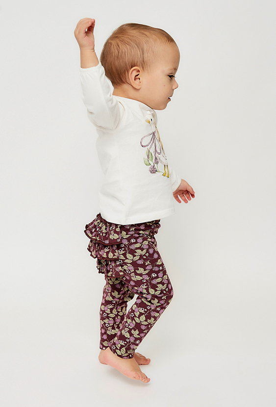 Legginsy niemowlęce z falbanką