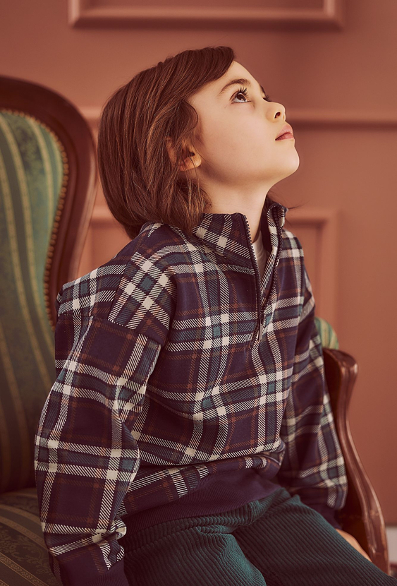 Bluza w kratę dla chłopca