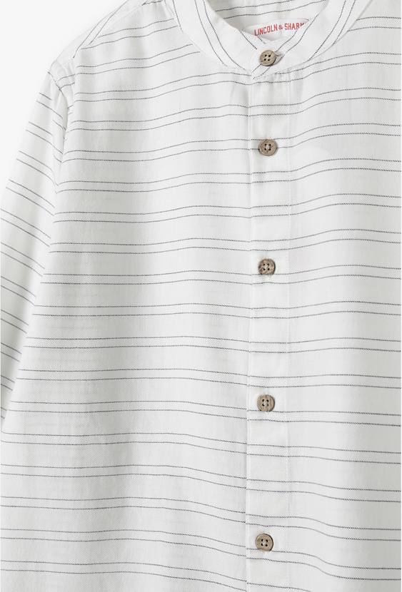 Koszula chłopięca ze stójką w paski