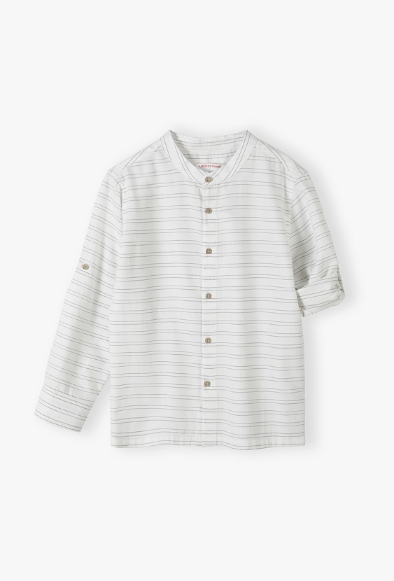 Koszula chłopięca ze stójką w paski