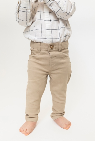 Klasyczne spodnie dla niemowlaka - beżowe