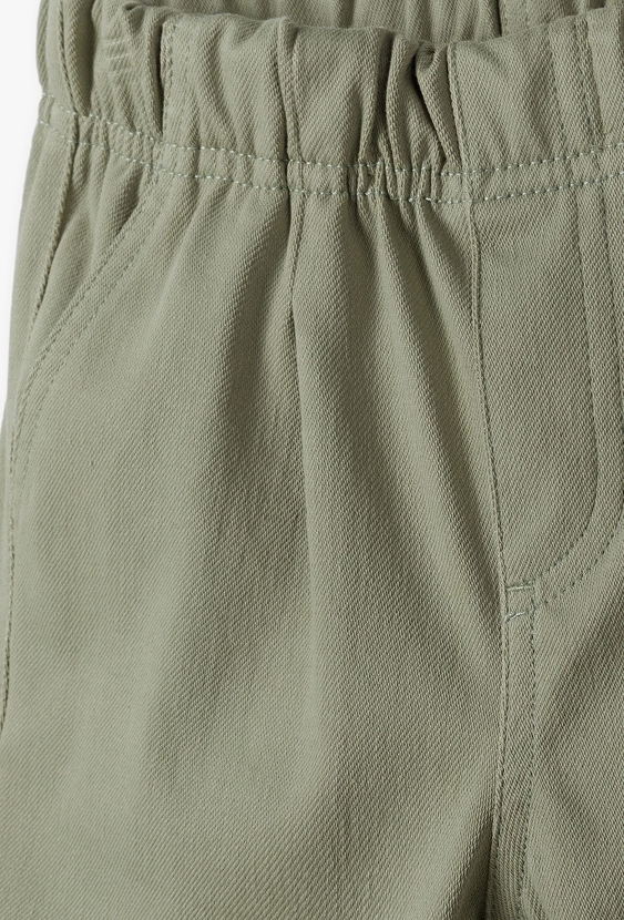 Zielone dzianinowe spodnie slim dla chłopca - Lincoln&Sharks