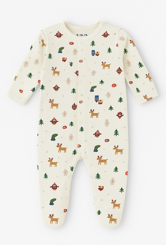 Pajacyk niemowlęcy z motywem świątecznym