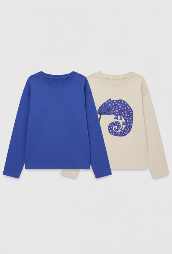 Bluzy chłopięce - długi rękaw - 2-pak