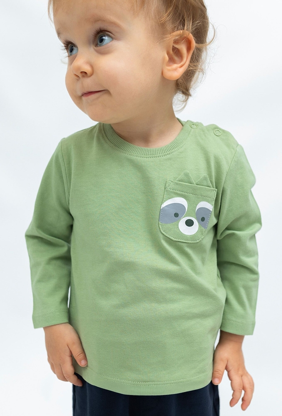 Koszulka z długim rękawem i kieszonką