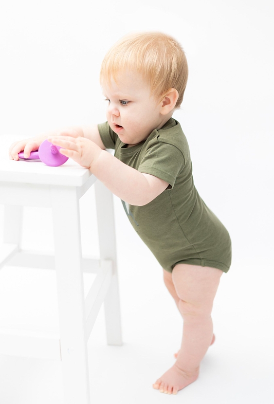 Zielone body z krótkim rękawem