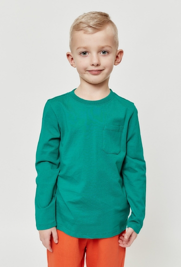 Zielona bluzka z długim rękawem