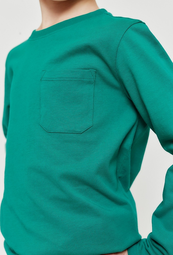 Zielona bluzka z długim rękawem