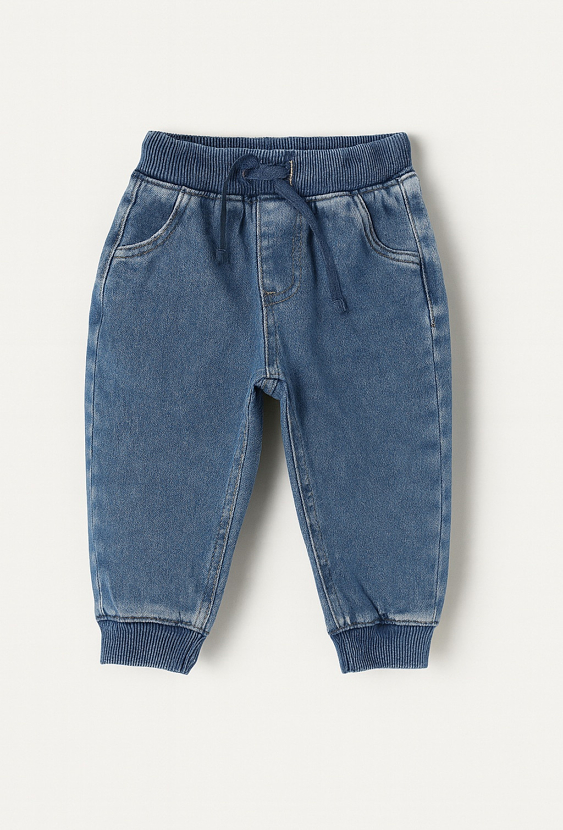 Spodnie niemowlęce z bawełny imitującej jeans
