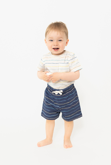 Szorty niemowlęce w kolorowe paski