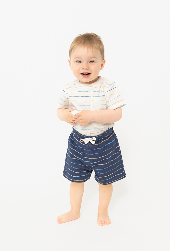 Szorty niemowlęce w kolorowe paski