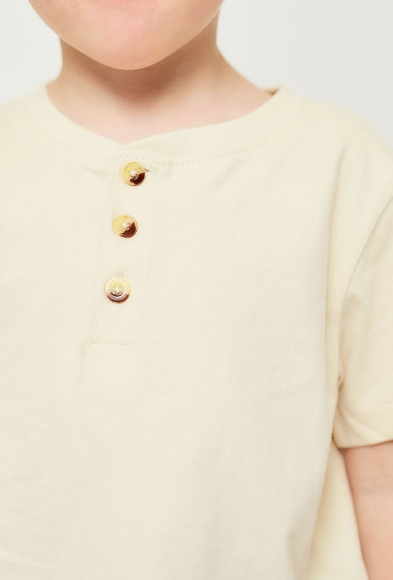 Koszulka henley -  ecru