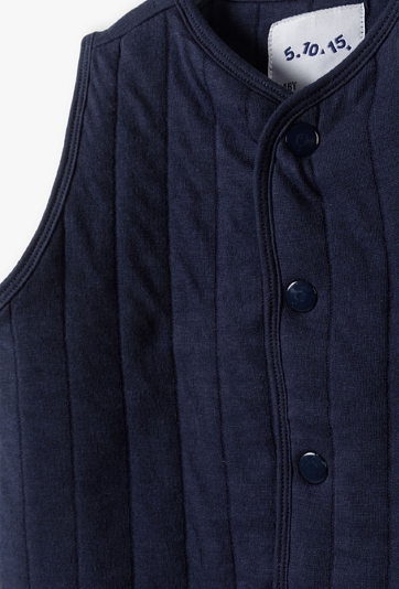 Granatowy pikowany bezrękawnik dla niemowlaka - 5.10.15.