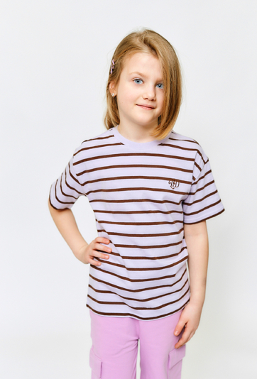 Dziewczęcy t-shirt w paski