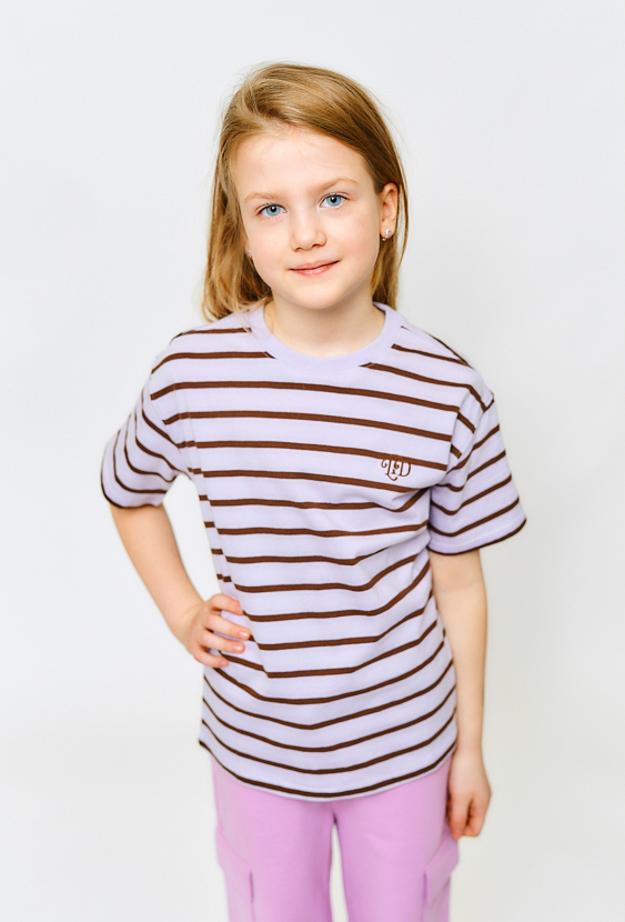 Dziewczęcy t-shirt w paski