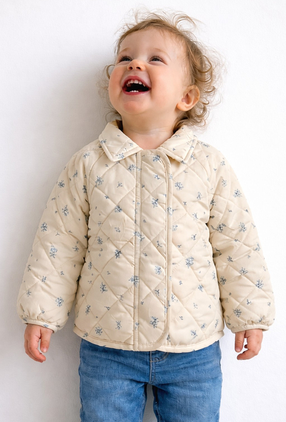 Kurtka przejściowa niemowlęca w kwiatki
