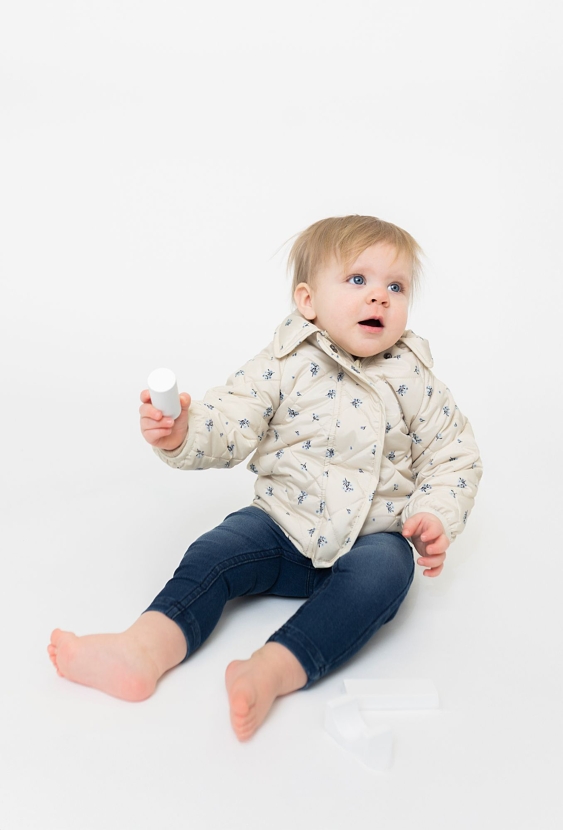 Kurtka przejściowa niemowlęca w kwiatki