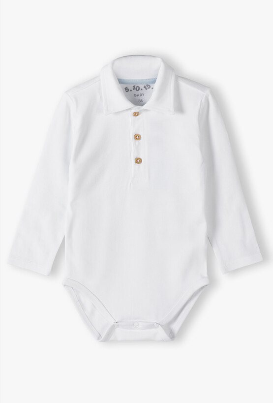 Body polo z długim rękawem niemowlęce chłopięce
