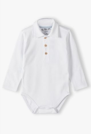Body polo z długim rękawem niemowlęce chłopięce