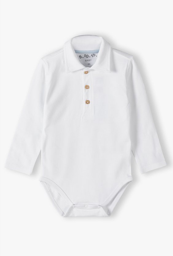 Body polo z długim rękawem niemowlęce chłopięce