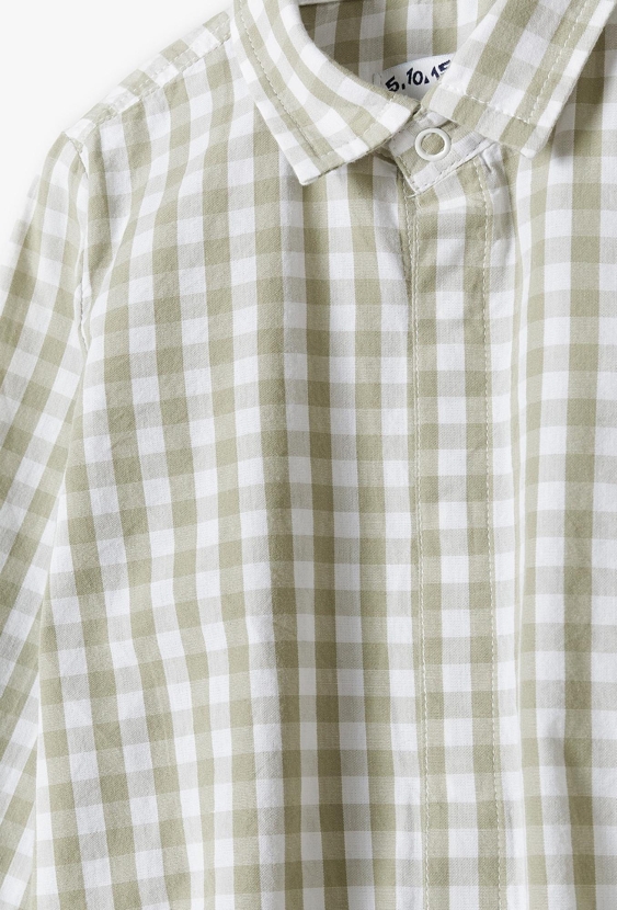 Body koszulowe niemowlęce w kratkę