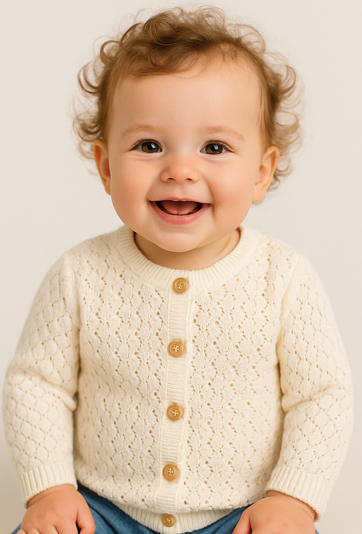 Rozpinany sweter niemowlęcy