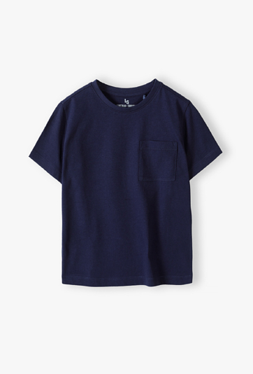 T-shirt chłopięcy z kieszonką – koszulka basic z krótkim rękawem