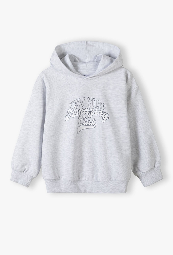 Szara bluza dresowa z kapturem New York - 5.10.15.