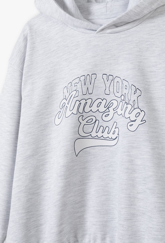 Szara bluza dresowa z kapturem New York - 5.10.15.