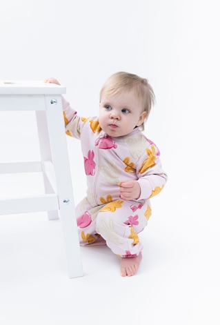 Bluza dresowa dla niemowlaka - różowa z króliczki