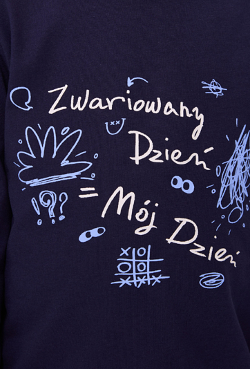 Bluzka chłopięca z długim rękawem i nadrukiem