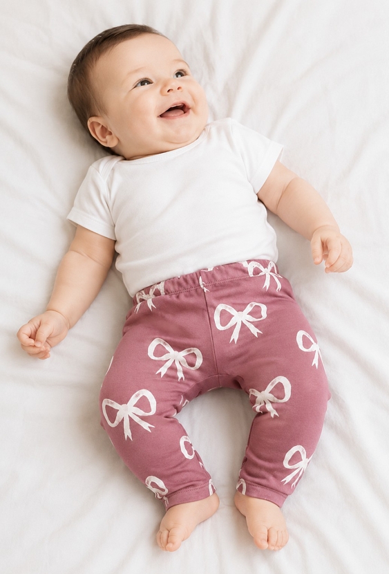 Legginsy niemowlęce w kokardki - 5.10.15.