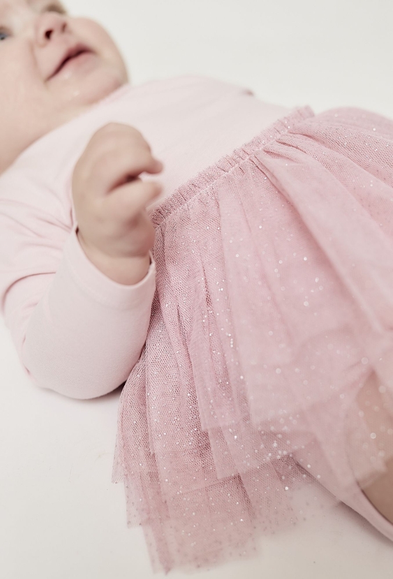 Body z długim rękawem i spódniczką