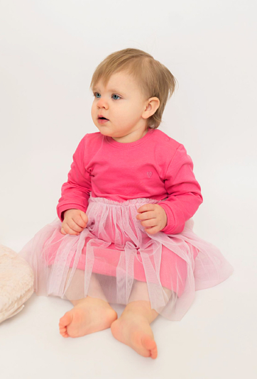 Sukienka z długim rękawem - tiul