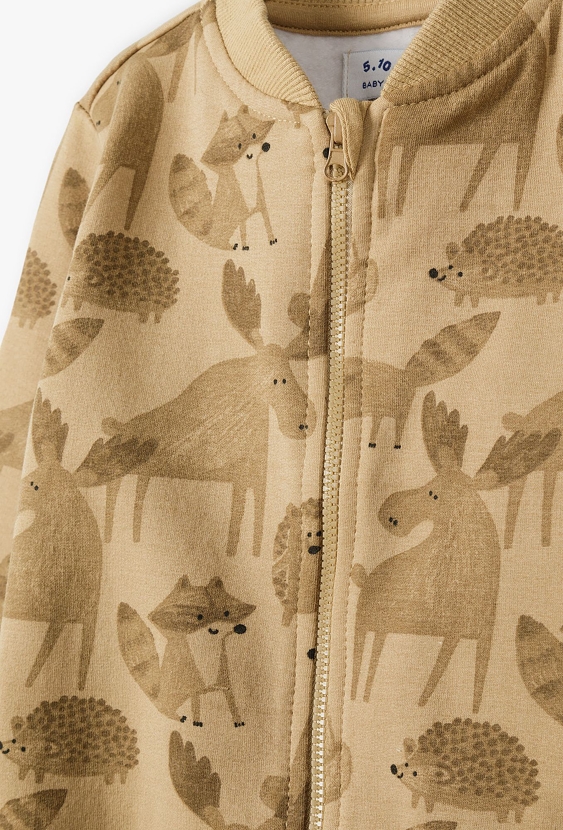 Brązowa bluza rozpinana - 5.10.15.